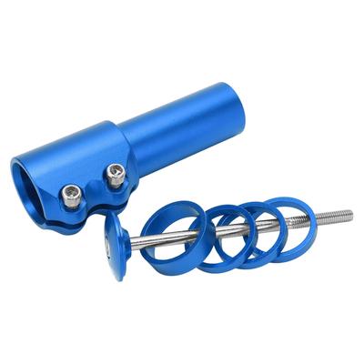 Mountainbike Vorbau Erhöhung Aluminiumlegierung Fahrrad Lenker Erhöhungsadapter für 28,6 mm 1,13 Zoll Gabel Blau