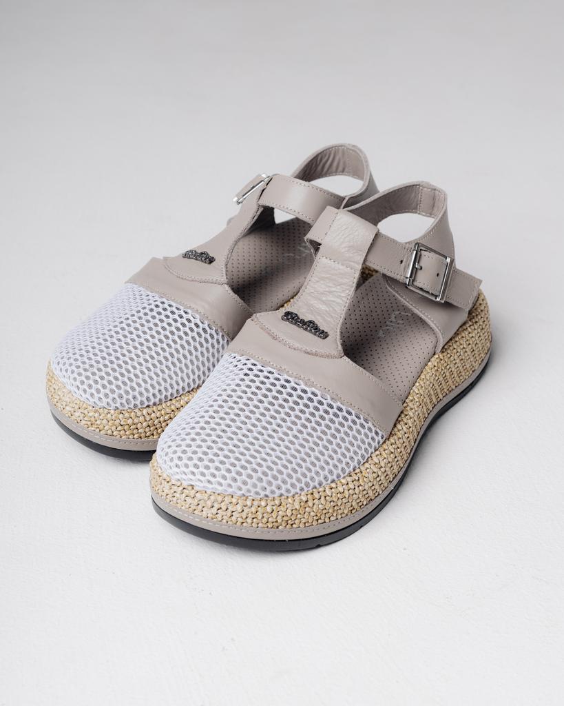 Босоножки с сеткой на платформе Krula 140160 36 визон кожа