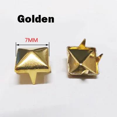 20/30/50Pcs 4~15mm Metal 4 Claw Rivets Square/Round Spike Studs Pyramid Rivets for Clothes Shoes Bags Belt Punk DIY Leathercraft