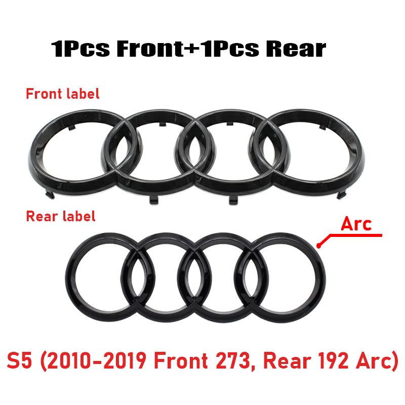AQ2 192mm 273mm Car Front Hood Grill Emblem Rear Trunk Stickers For Z2 S5 2010-2019 S5 Stickers Z2 Sport Decoration Accessories
