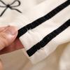 Girls' Embroidered Bow Long-Sleeve T-Shirt for Spring & Autumn