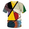 T-shirt Estiva da Uomo Girocollo Stampata in 3D Moda Versatile Traspirante Tendenza Casual