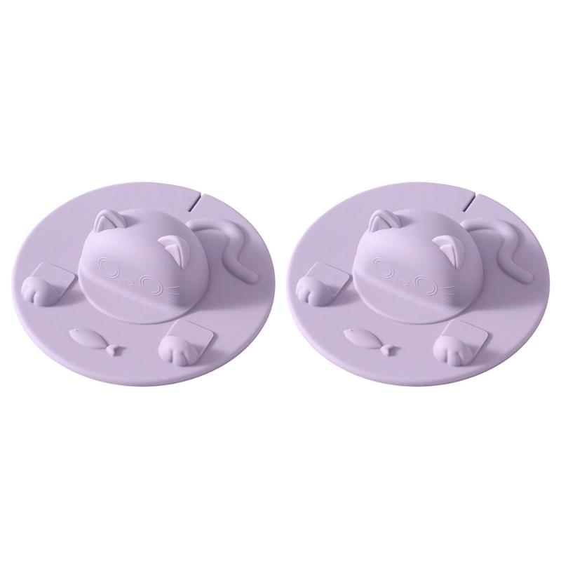 Dustproof Drink Cup Covers Food Grade Silicone Cup Lid Lovely Cats Mug Lid Leakproof Simple Mug Covers