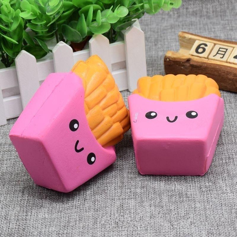 New Arrival Jumbo 12CM Kawaii Cute French Fries Soft Scented Bread Cake Squishy Slow Rising Ela