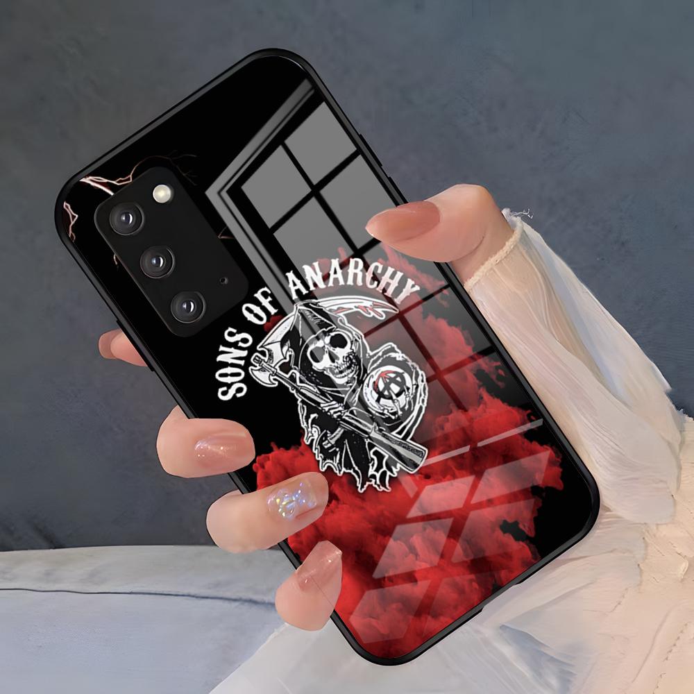 S-Sons Of Anarchy TV Phone Case For Samsung S26 S25 Plus S20 S20 Plus S22 Ultra S23 FE S21 Plus S21 Ultra Glass Cover