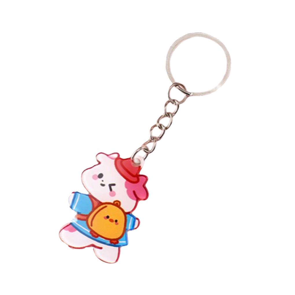 

Cartoon Keychain Ring Fashion Cute Animal Car Key Holder Hanging Backpack Purse Decoration Keyring Pendant for Woman