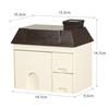 Transparent Desktop Storage Box Creative Small House Pen Holder Student Kawaii Stationery Cosmetic Organizer Rack Drawer Cute
