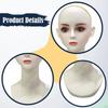 Female Mannequin Head PVC Bust Dummy Realistic with Ears Upper Body Display Stand Manikin for