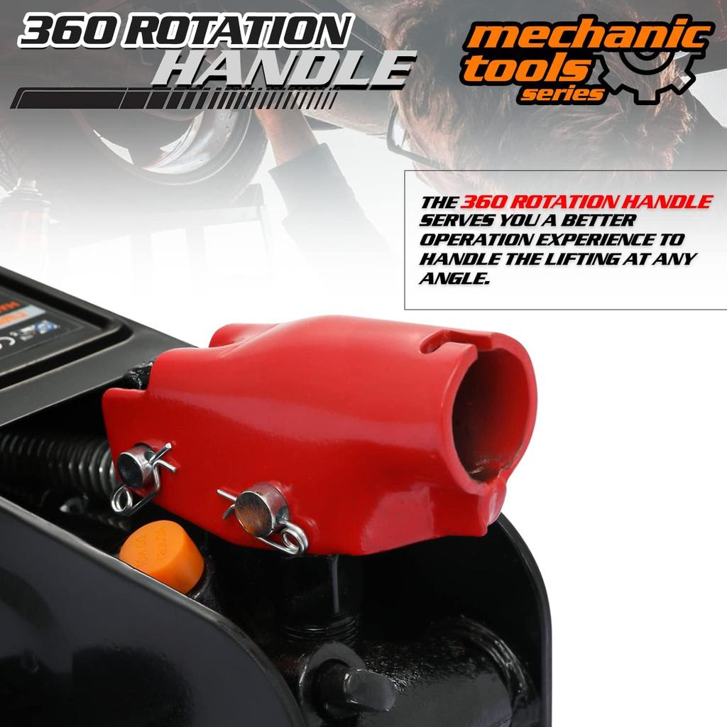 2 Ton Hydraulischer Autoheber mit Aufbewahrungskoffer, Rot, Schneller Garagenbodenheber