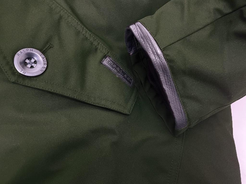 POLO RALPH LAUREN Fur Hooded Down Size 0101861 Men's N-3B Jacket, M, Olive, [Used]