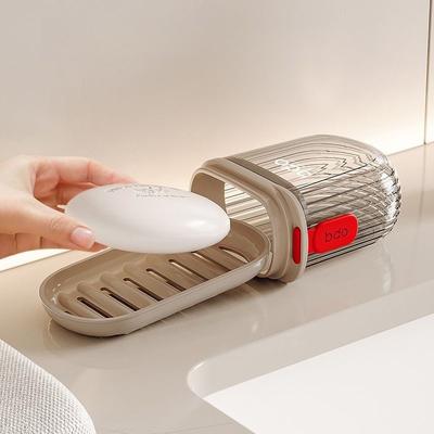 Travel Soap Dish With Drain Water Bathroom Supplies Portable Gadgets For Traveling Holder Container Accessories Home Storage Box