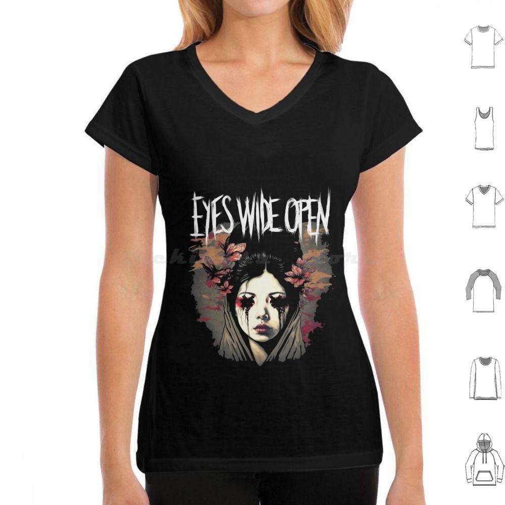 Metal Fan Art Eyes Wide Open T Shirt Big Size 100 Cotton Metal Bandshirt Eyeswideopen Deathmetal Bands Rockbands