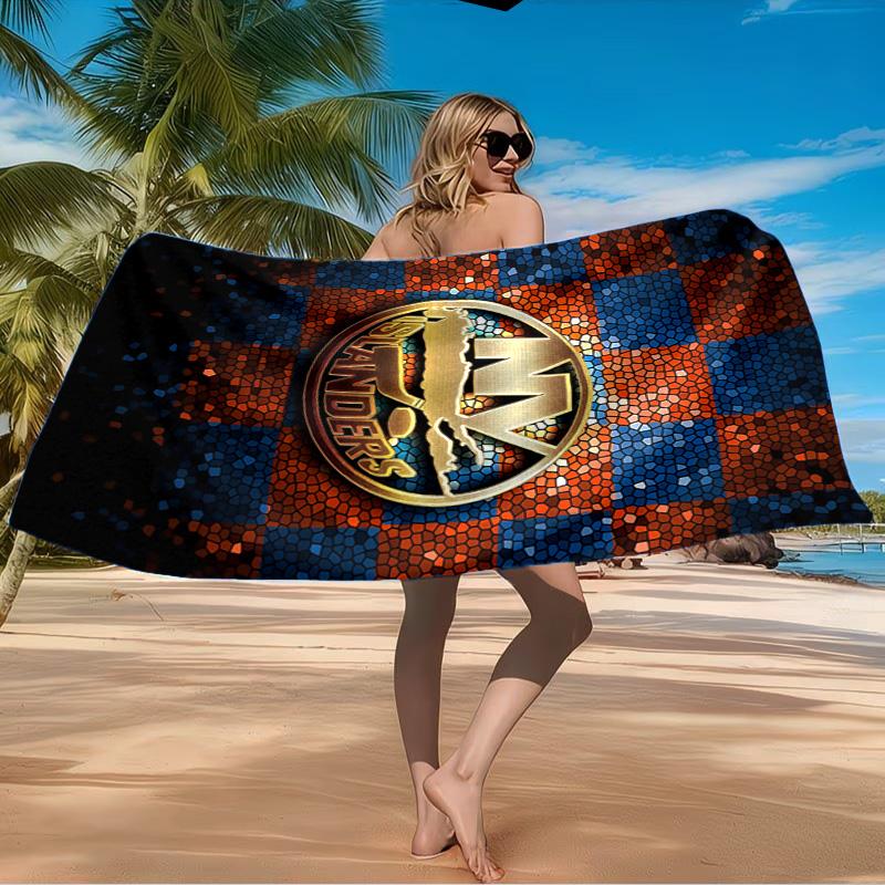 Islanders Hockey Pride Beach Towel Microfiber Beach Towel, Lightweight and Quick-Dry, for Summer Travel, Swimming Pool Fan Birthday Gift