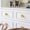 French Style Petal Cabinet Handles Zinc Alloy Single Hole Pulls for Wardrobe Drawer Kitchen Cabinet Decor 1pcs