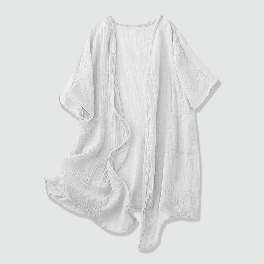Womens Spring Tops Lightweight Open Front Cardigan Summer Shirts for Women Loose Fit Womens Summer Shirts Casual Style