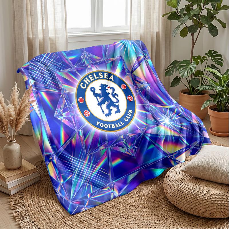 Chelsea FC Theme blanket Soft Flannel Blanket Plush Throw Blanket Cozy Sofa Bed Blanket for Home Decor