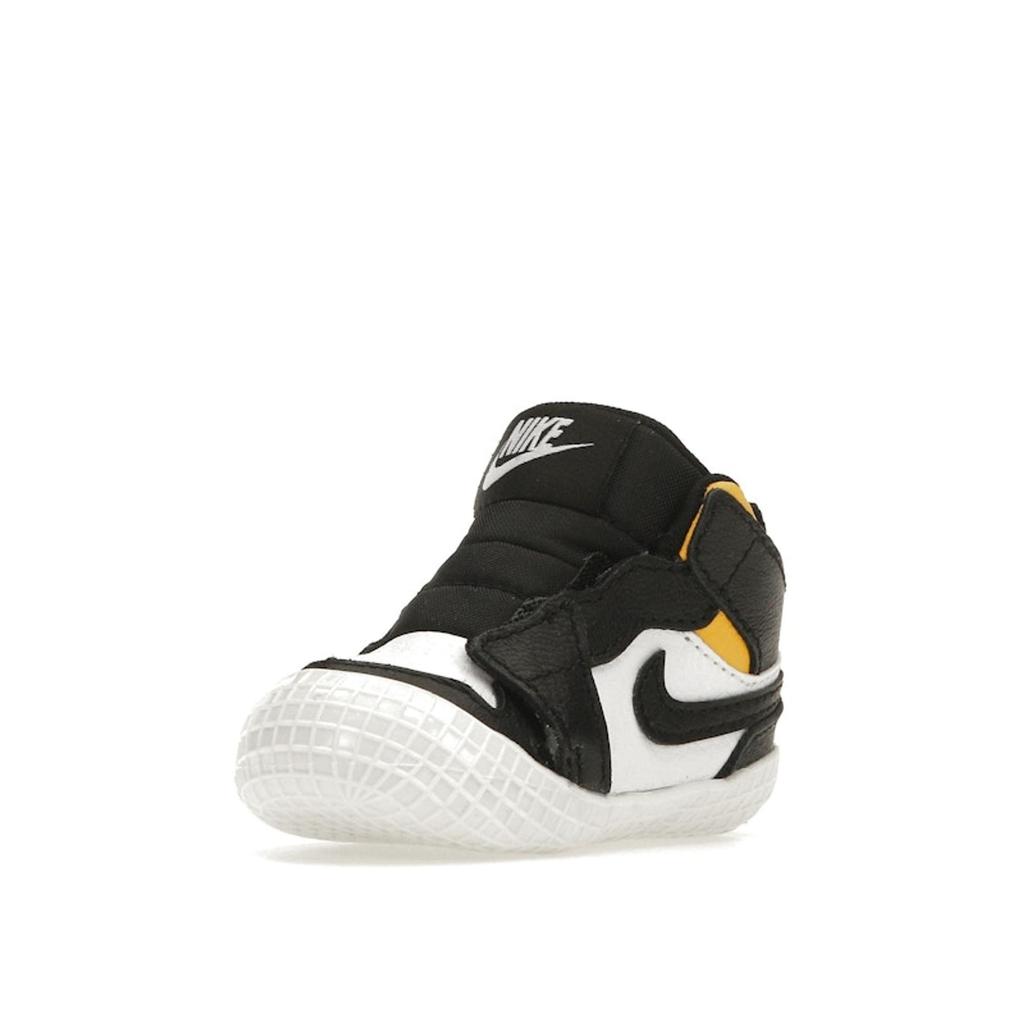 Air Jordan 1 Crib Bootie Black Varsity Maize Baby Sneakers White AT3745-017