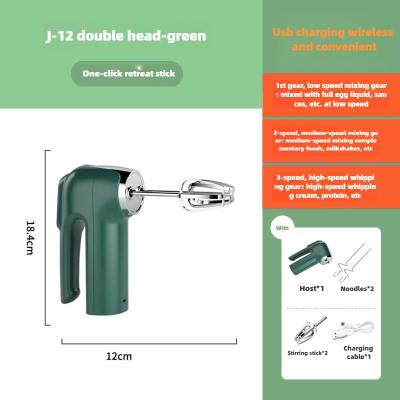 Беспроводной перезаряжаемый венчик для взбивания яиц для домашней выпечки — фото 7