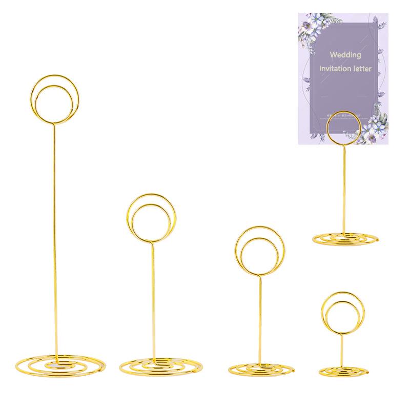 Gold Peacock Round Metal Memo Clip & Photo Holder