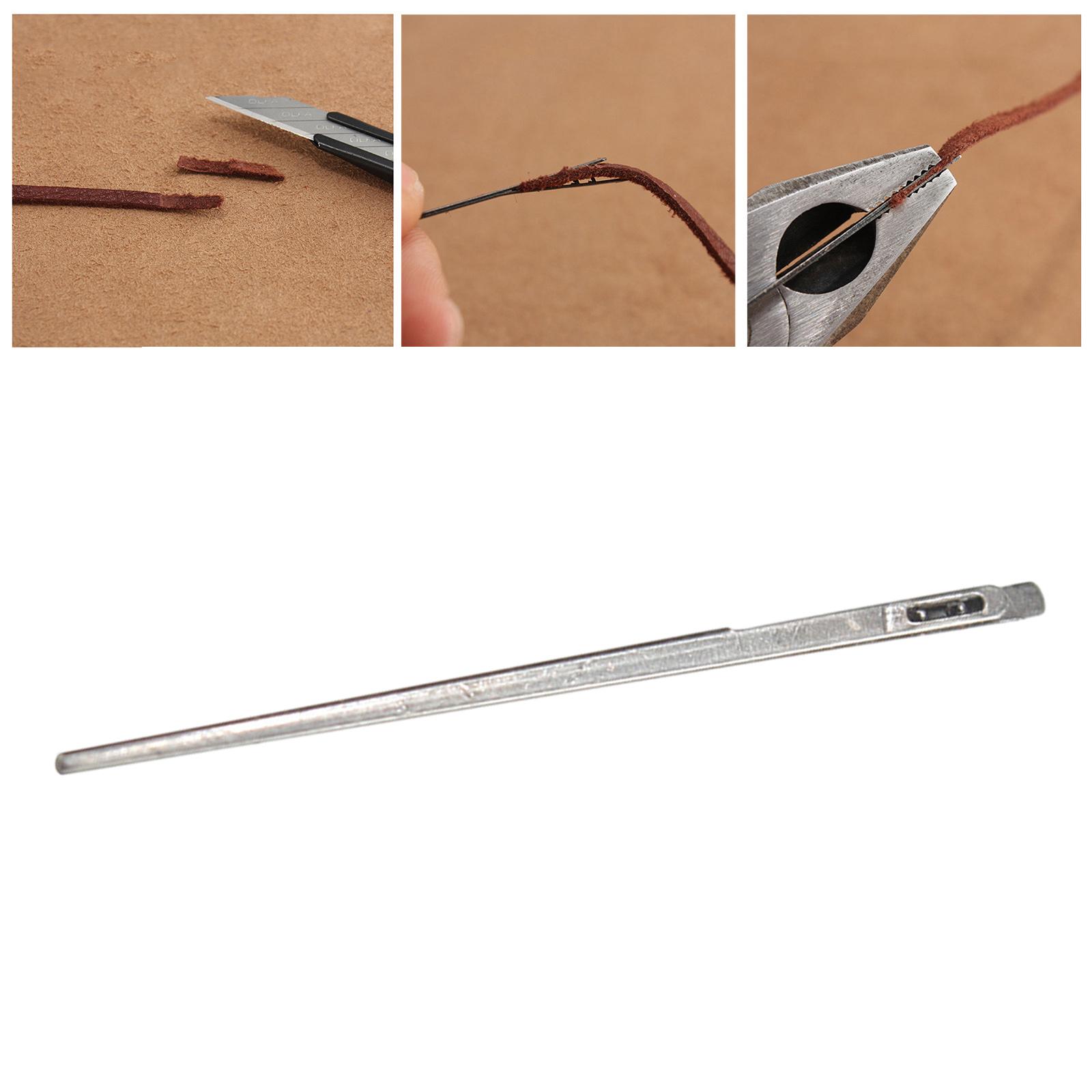 

Leather Lacing Pin Metal Handmade DIY Leather Tool Heavy Duty Hand Sewing Long Leathercraft Tool for Repair Baseball Gloves