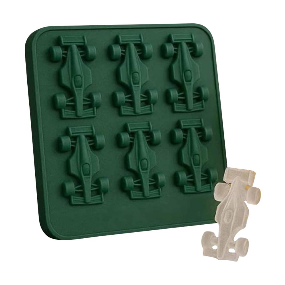 3D Formula Racing Car Silicone Molds with 6-Cavity Silicone Fondant Cake Mold Tray for Chocolate Cake Dessert Candy