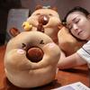 Face Down Capybara Table Rest Pillow Circular Capybara Plush Pillow Capybara Nap Pillow  School