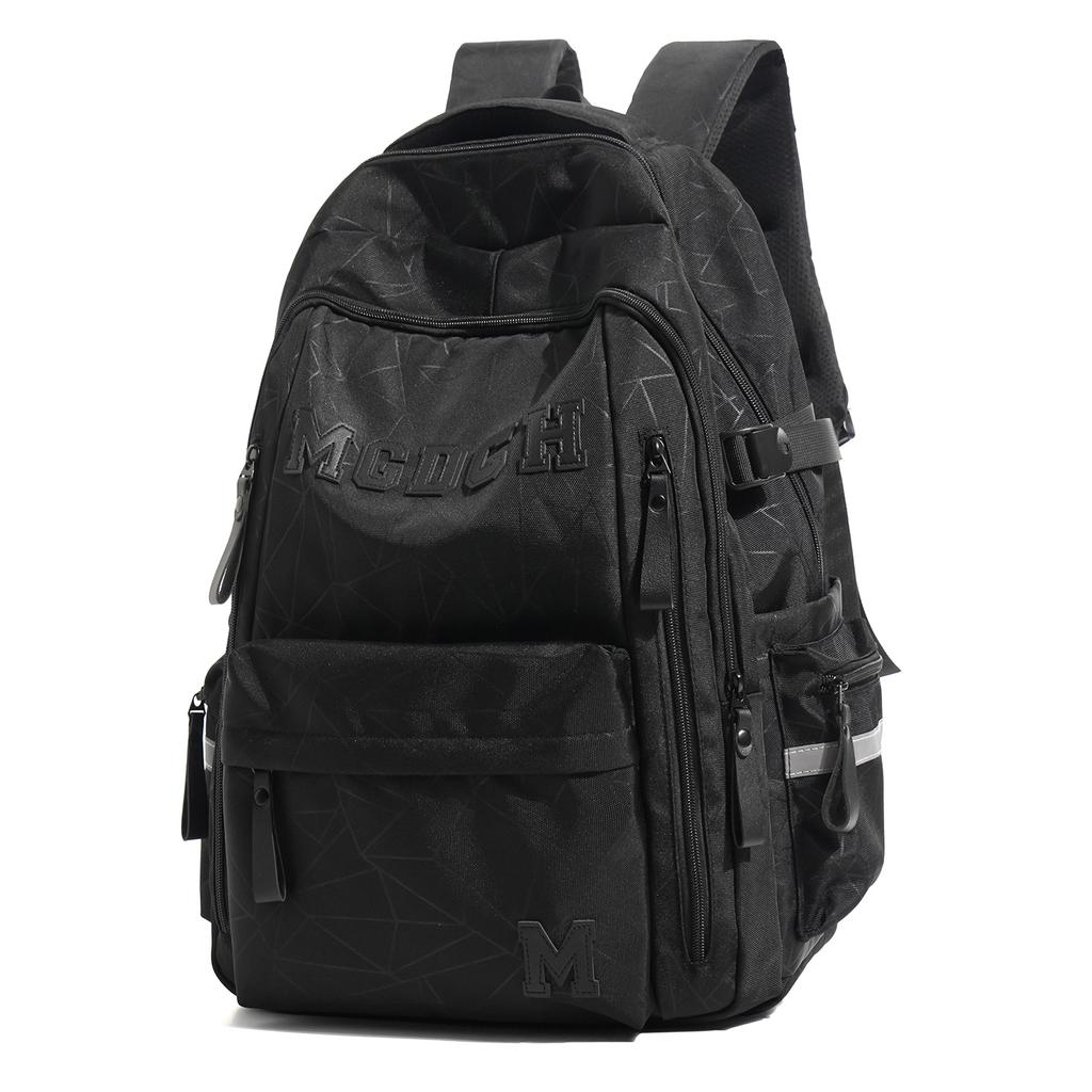 Schoolbag American trendy cool matte dark pattern college style backpack college student couple campus commute leisure travel schoolbag