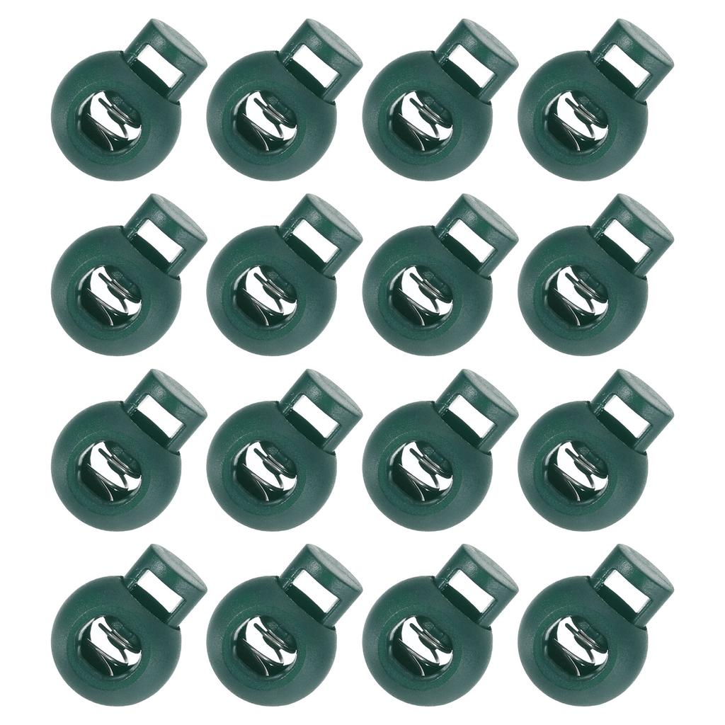 50Pcs 8mm Plastic Cord Locks Spring Slider Toggles Clip End Stopper Fastener Round Ball Shape for Drawstrings Paracord Shoelace