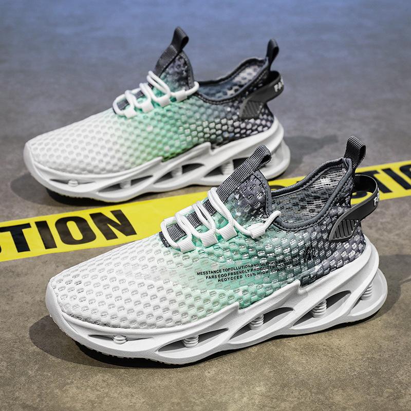 Mode Herrenschuhe Mesh-Schuhe Sommer Atmungsaktiv Lässig Trend Stoßdämpfung Mesh-Schuhe Herren Mode Ausgehöhlt Durchlässige Sneaker