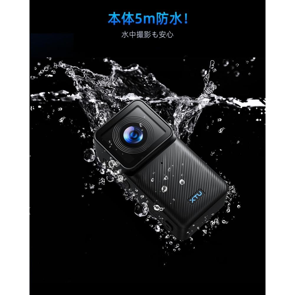 Xtu Action Camera 5k 32mp Ultra Compact Vlog Camera Super Strong Night Vision 5m