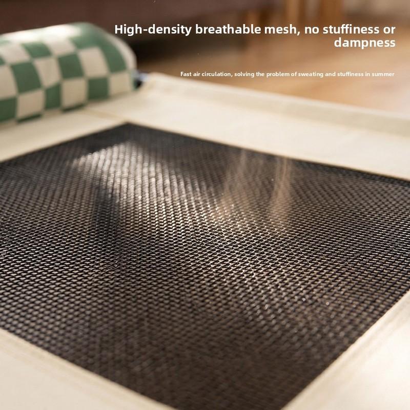 Elevated Pet Bed Iron Frame Mesh Surface Detachable Washable Dog Cat Sleeping Mat Moisture‑Proof for All Seasons