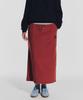 Minasu Terry Fleece Long Skirt_Red