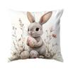 1 Pc Easter Day Cushion Cover Cute Bunny Eggs Pillow Cover Easter Rabbit Pillowcase Home Decorative Throw Pillow Case 45X45Cm