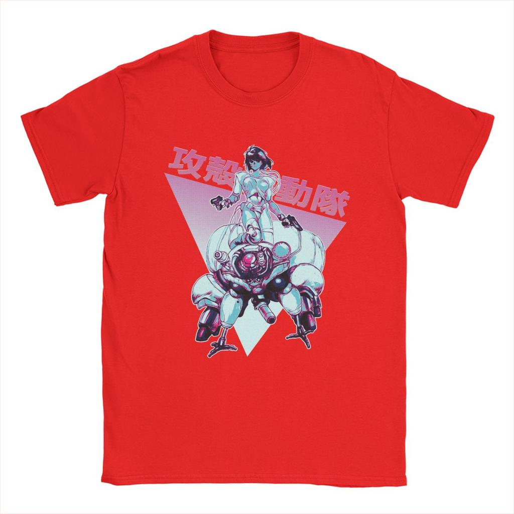 Fashion Motoko Kusanagi Ghost In The Shell T-Shirts Men Pure Cotton T Shirts Anime Short Sleeve Tees Printing Clothes