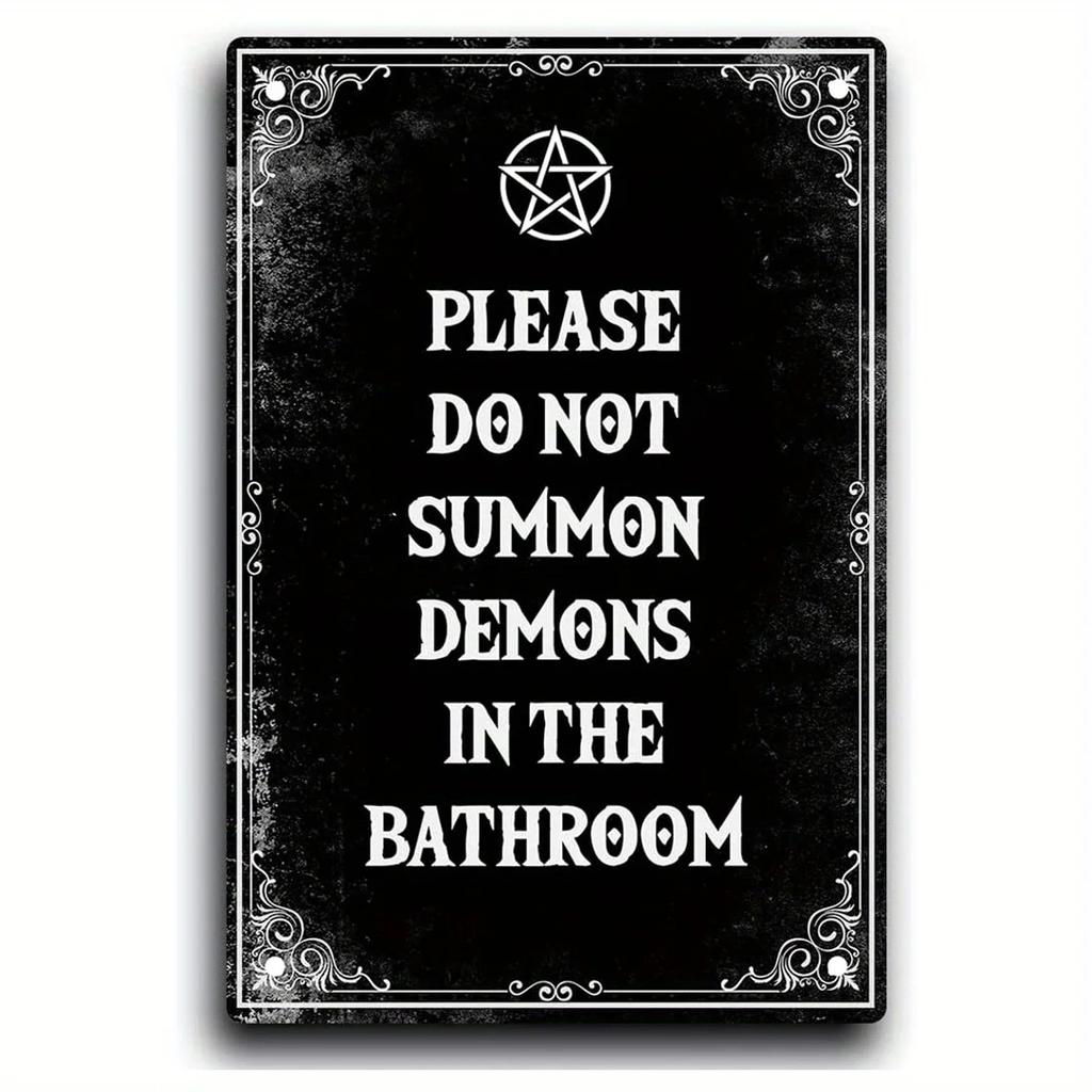 Spooky Metal Sign Haunted House Gothic Decor For Bedroom Vintage Halloween Decorations Witchy Room Decor Goth Room Decor