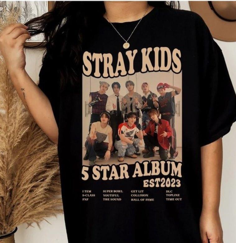 

Stray Kids Retro Shirt, Stray Kids 5 Star Shirt, Stray Kids Maniac Tour Shirt 4XL