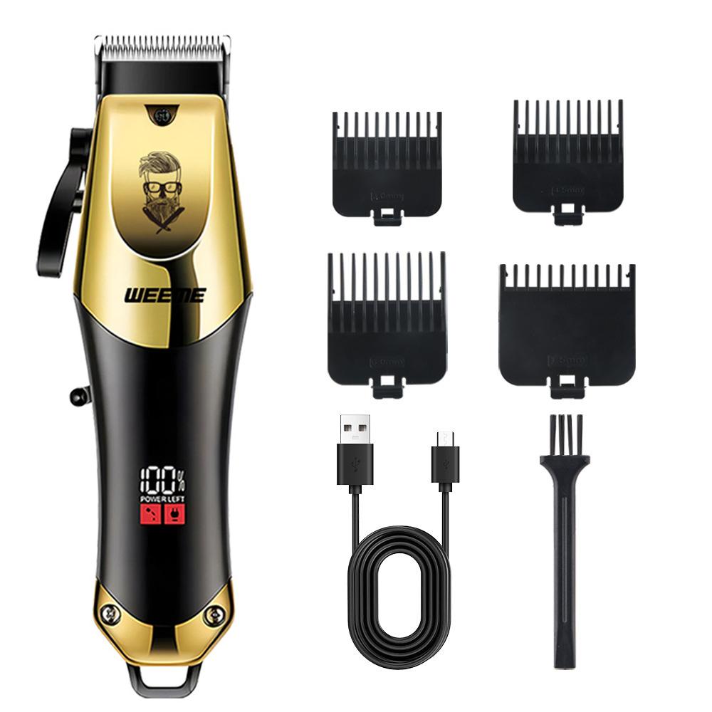 WEEME 806 Electric Hair Clipper UBS Rechargeable Cordless Beard Trimmer Men Powerful Electric Hair Clipper Trimming Tool