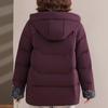 Plus Size Middle Age Women's Winter Down Jackets Hooded Thick Warm Embroidery Down Coats Woman Outerwears