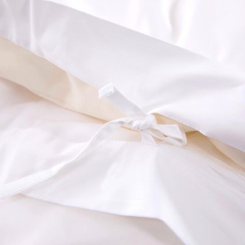 Mling 60S Sateen Stripe Pure White 100% Cotton Hotel Bedding