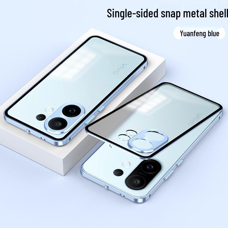 Vivo S30 Pro Metal Frame Snap-On Frosted Back Case with Lock Buckle for S20 V40