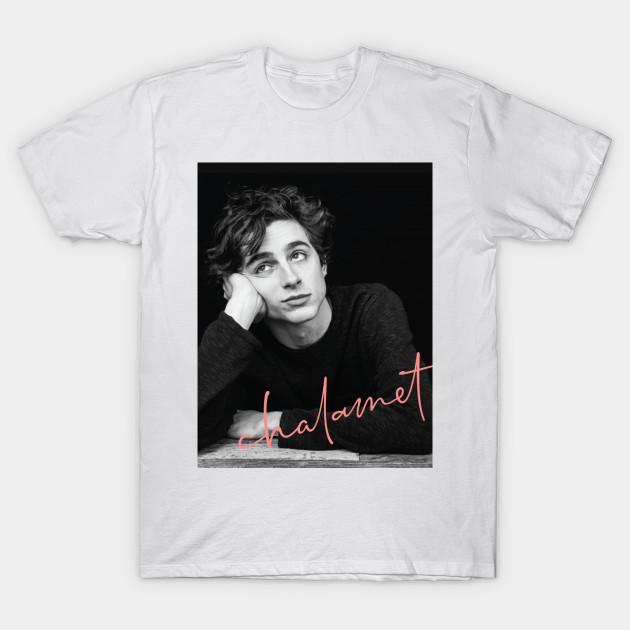 Men Black Print T-shirt Chalamet - Awesome Merch Of Timothee Chalamet - Awesome Merch Of Timothee Chalamet No-Cut Transfer Paper Print Cotton Tshirt 4XL