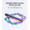 WEST BIKING Bicycle Pedals 3 Bearings CNC Ultralight MTB Road Bike Part Colorful Anti-slip Flat BMX Pedals Cycling Accessories
