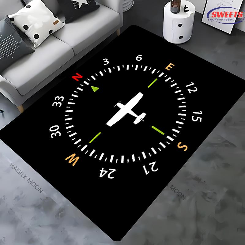 Aircraft Theme Airstrip Airport Carpet New Release! Rug for Living Rooms Bedrooms, Office Areas, Durable Machines Washable Mats