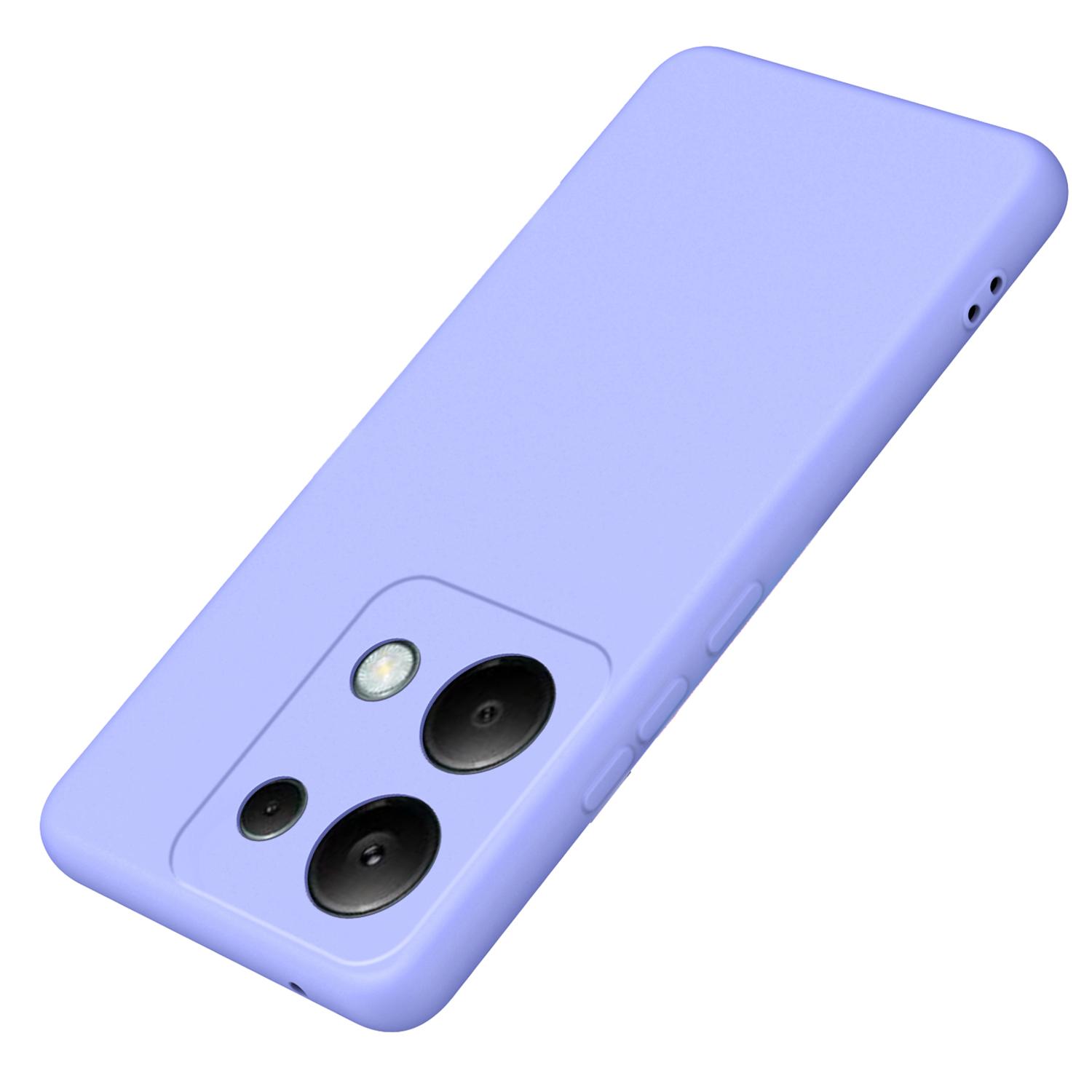 

For Xiaomi Redmi Note 13 Pro 4G/Poco M6 Pro 4G TPU Case 2.2mm Rubberized Phone Cover Purple
