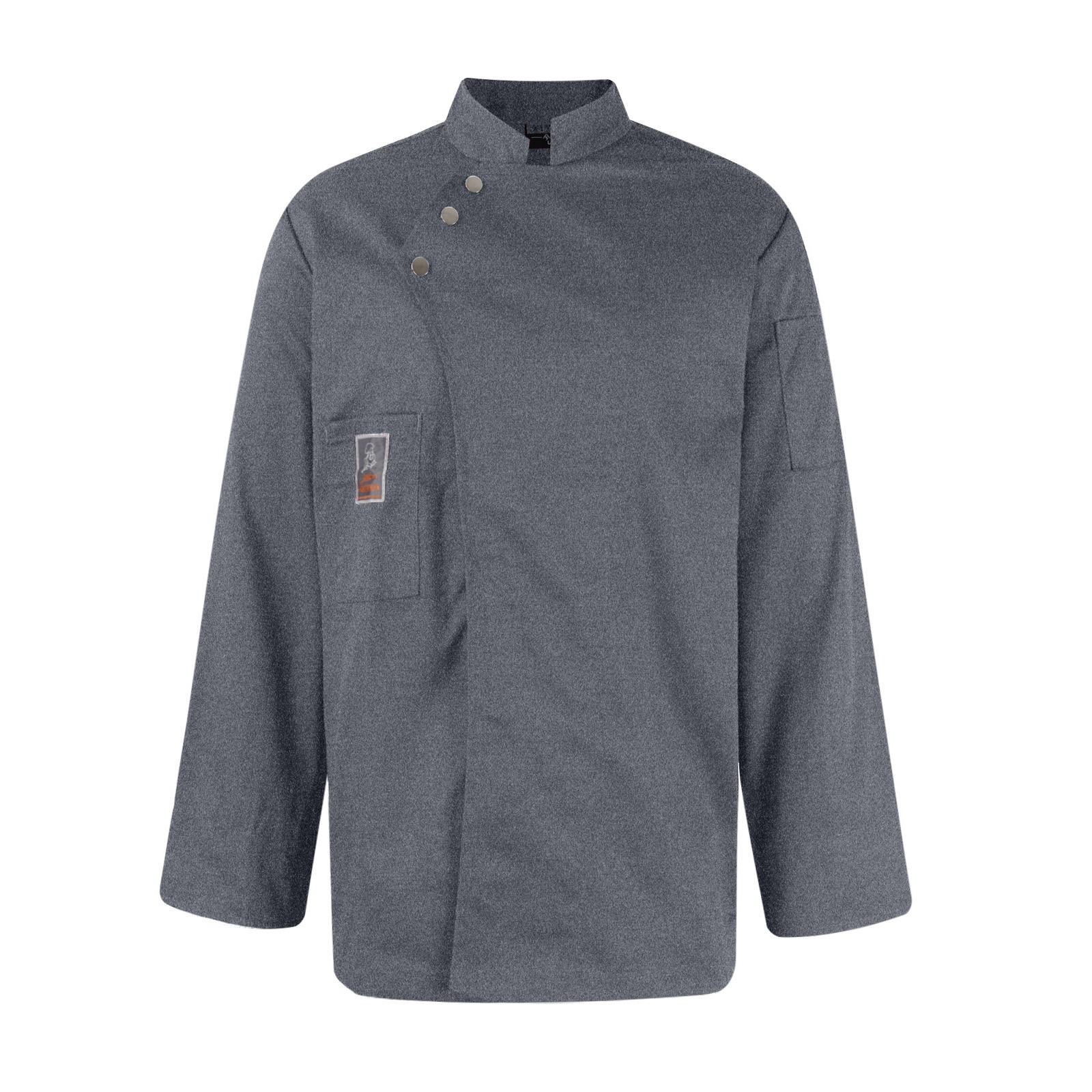 

Уніформа шеф-кухаря з довгими рукавами Чоловічий одяг Кейтеринг Робоча форма Задня кухонна форма Чоловічий топ M