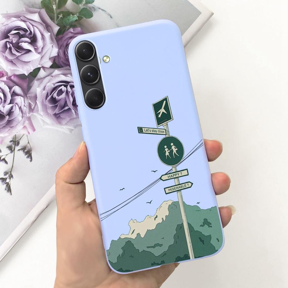 For Samsung Galaxy A55 Phone Case Samsung A55 5G SM-A556B Fashion Moon Pattern Soft Silicon Back Cover