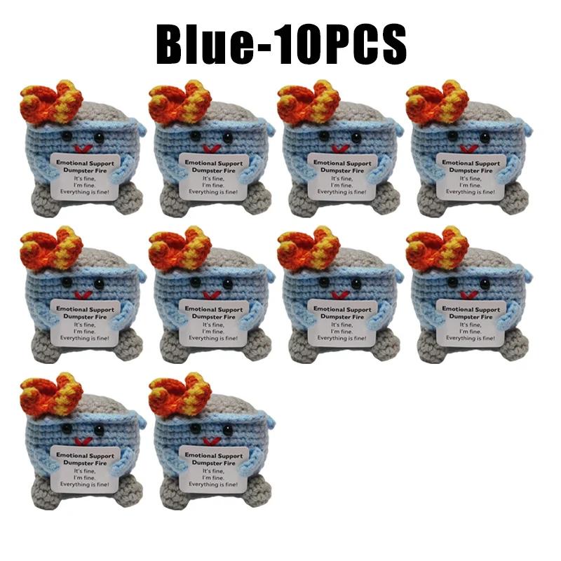 Crochet Dumpster Fire Emotional Support Dumpster Fire Support Coworker Positive Crochet Dumpster Fire Knitting Doll Toy Gifts