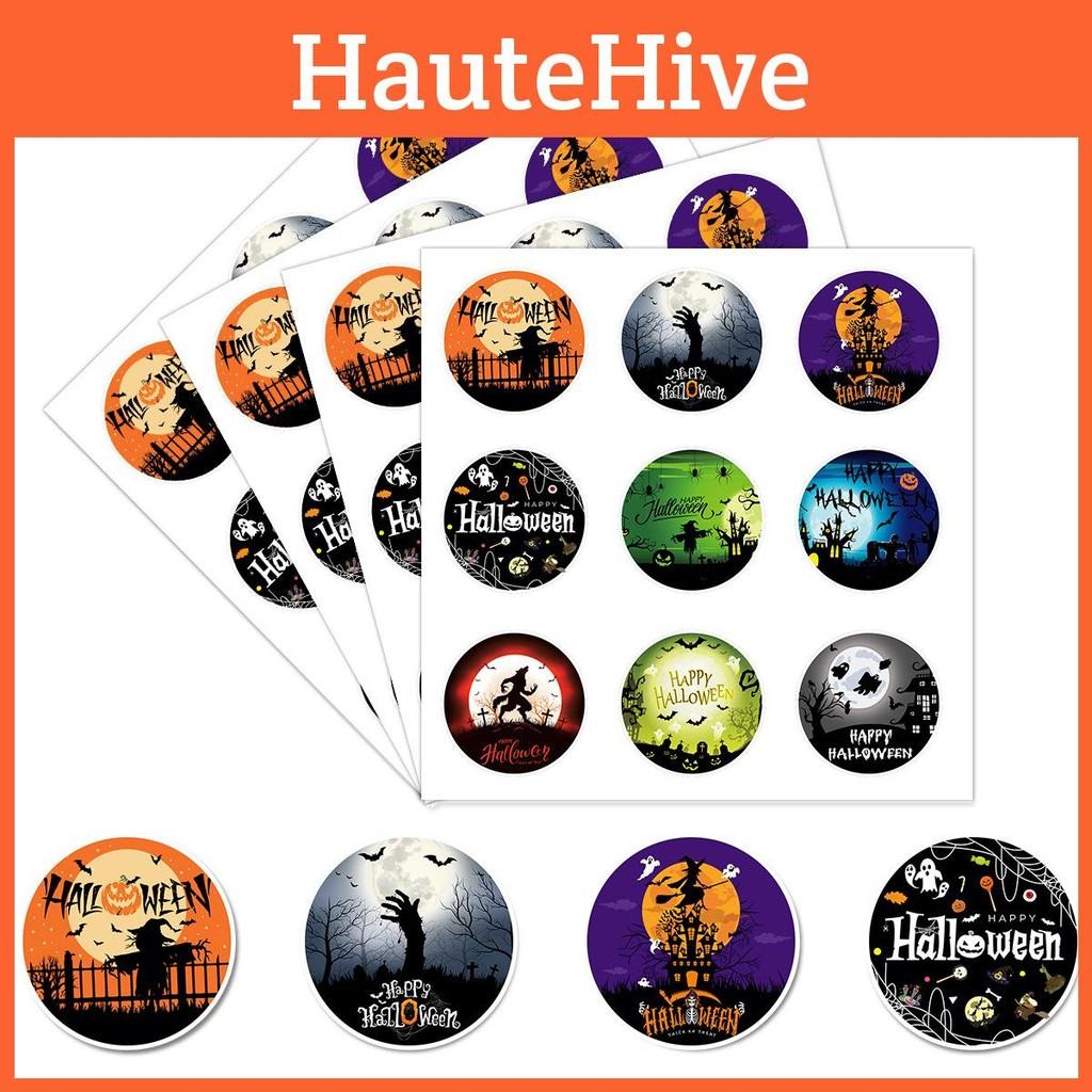 Halloween Theme Ghost Blood Handed Bat Pattern Envelope Label Set Stickers