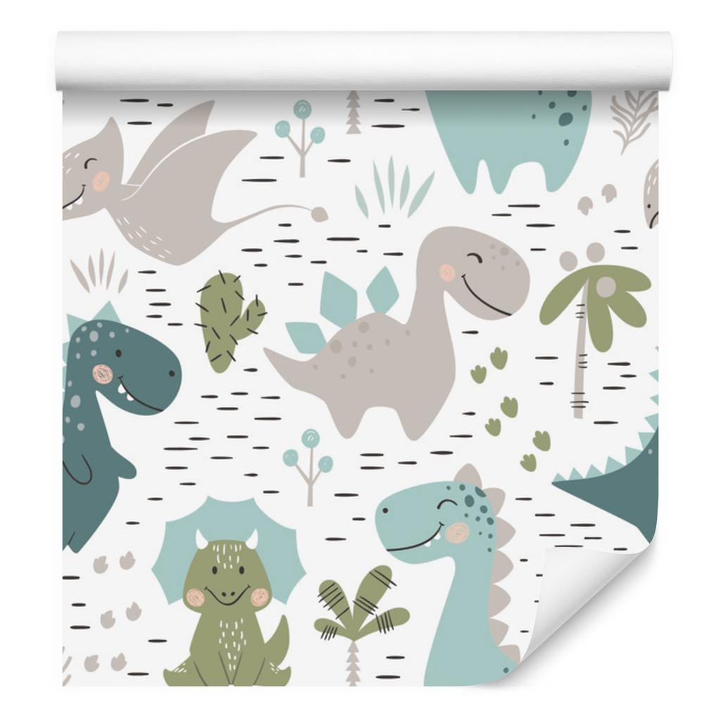 Cute Dinosaurs Wallpaper for Living Room and Bedroom 50x1000