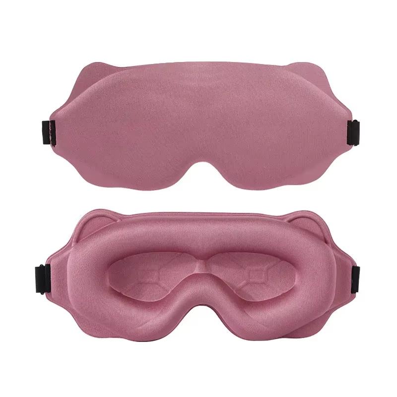 

3D Маска для сну Блокування світла М яка набита маска для сну для очей Slaapmasker Тінь для очей Пов язка для сну Допомога для сну Маска-патч для обличчя рожевий